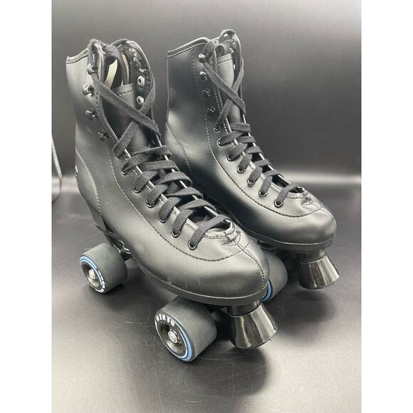 C Seven Black Quad Retro Roller Skates Men’s Size 5 - Picture 1 of 8